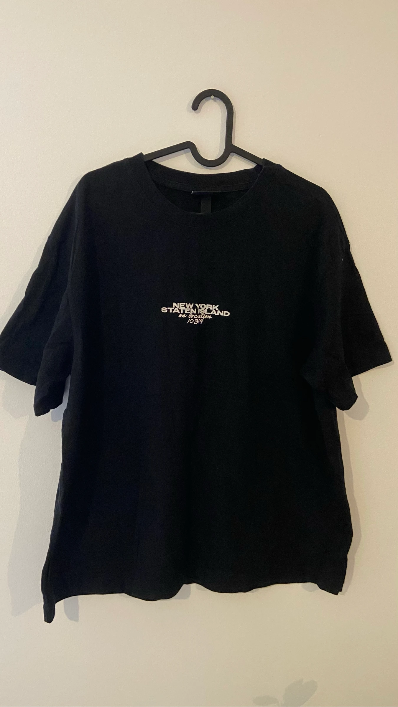 Black and white loose fit t-shirt size L – photo 2